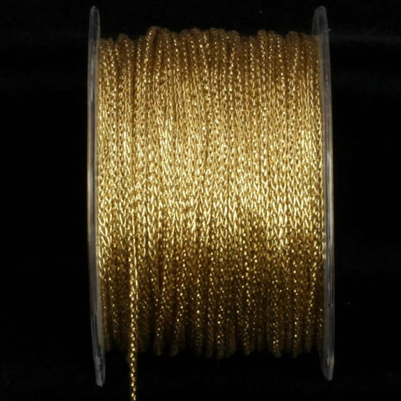 The Ribbon People Gold Glitter Chain Craft Ribbon 0.25" x 110 Yards