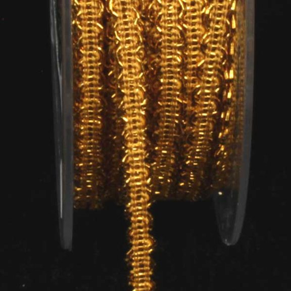 The Ribbon People Gold Metallic Looped Braid Craft Ribbon .25" x 88 Yards