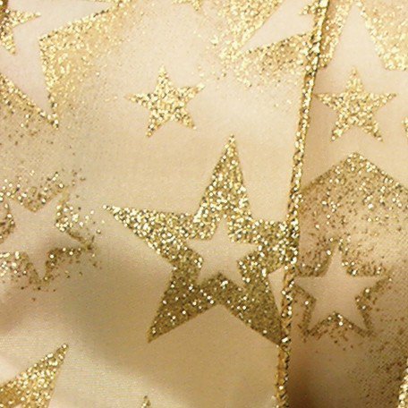 Gold Stars Christmas Wired Craft Ribbon 2.5" x 40 Yards