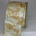 thumbnail image 1 of The Ribbon People Gold and Ivory Mistletoe Wired Craft Ribbon 4" x 20 Yards, 1 of 1