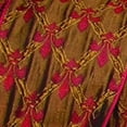 thumbnail image 1 of The Ribbon People Gold and Red Fleur De Lis Wired Craft Ribbon 6" x 20 Yards, 1 of 2