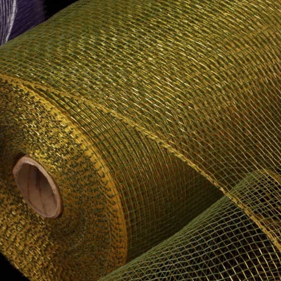 The Ribbon People Golden Green Decorating Mesh Craft Ribbon 6.5" x 80 Yards