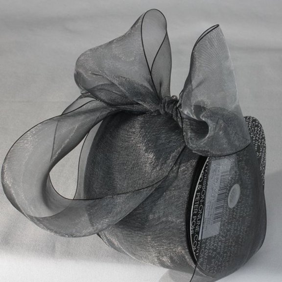Graphite Gray Crystal Organdy Craft Ribbon 3" x 55 Yards