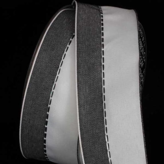 The Ribbon People Gray Solid Edge Wired Craft Ribbon 1.5" x 54 Yards