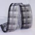 thumbnail image 1 of The Ribbon People Gray and Black Plaid Wired Craft Ribbon 1.5" x 50 Yards, 1 of 2