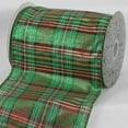 thumbnail image 1 of The Ribbon People Green and Brown Plaid Ribbon 6" x 20 Yards, 1 of 2