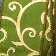 thumbnail image 1 of The Ribbon People Green and Metallic Gold Swirl Wired Craft Ribbon 2.5" x 20 Yards, 1 of 1