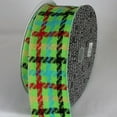 thumbnail image 1 of The Ribbon People Green and Red Woven Plaid Wired Craft Ribbon 3" x 20 Yards, 1 of 2