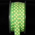 thumbnail image 1 of The Ribbon People Green and Yellow Polka Dot Wired Craft Ribbon 0.5" x 108 Yards, 1 of 2