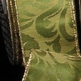 thumbnail image 1 of The Ribbon People Hunter Green and Gold Reversible Wired Edge Craft Ribbon 2" x 20 Yards, 1 of 1
