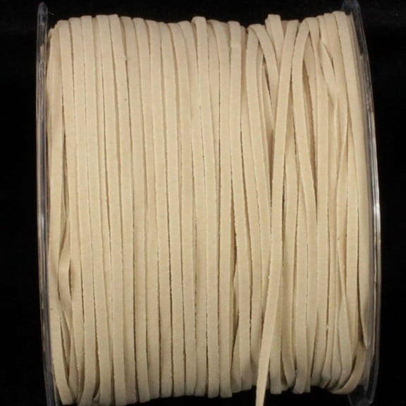 The Ribbon People Ivory Faux Leather Craft Ribbon Cord 0.25" x 440 Yards