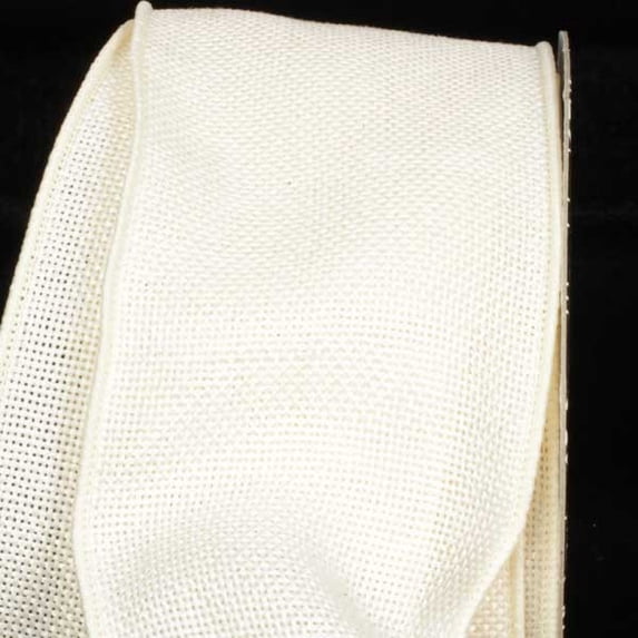 The Ribbon People Ivory Fine Burlap Wired Craft Ribbon 3" x 40 Yards