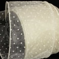 thumbnail image 1 of The Ribbon People Ivory Polka Dotted Wired Craft Ribbon 2.5" x 40 Yards, 1 of 2