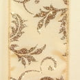 thumbnail image 1 of The Ribbon People Ivory Sparkle Leafy Swirl Wired Craft Ribbon 2.5" x 40 Yards, 1 of 2