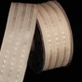 thumbnail image 1 of The Ribbon People Ivory and Beige Stipe Wired Craft Ribbon 1.5" x 27 Yards, 1 of 1