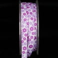 thumbnail image 1 of The Ribbon People Lavender Purple Inga's Flower Print Grosgrain Craft Ribbon 0.25" x 108 Yards, 1 of 2