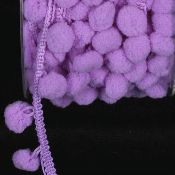 Lavender Zinc Pom-Poms Craft Trim 0.25 "x 88 Yards
