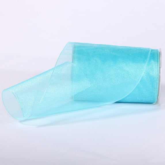 The Ribbon People Light Blue Sheer Solid Wired Craft Ribbon 6" x 27 Yards