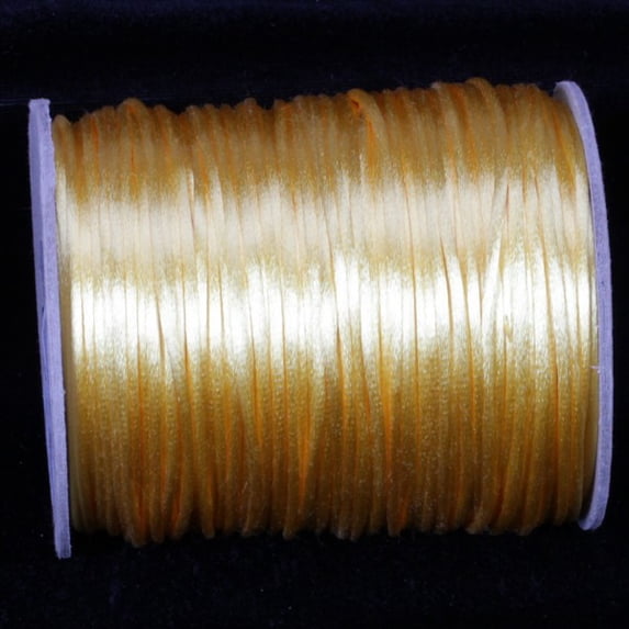 Maize Yellow Solid Satin Cording Craft Ribbon 0.25" x 144 Yards