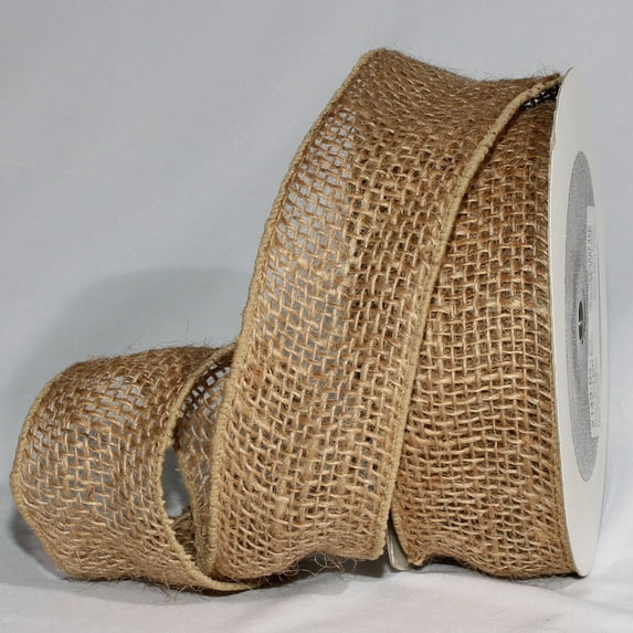 The Ribbon People Natural Brown Burlap Wired Craft Ribbon 2" x 40 Yards