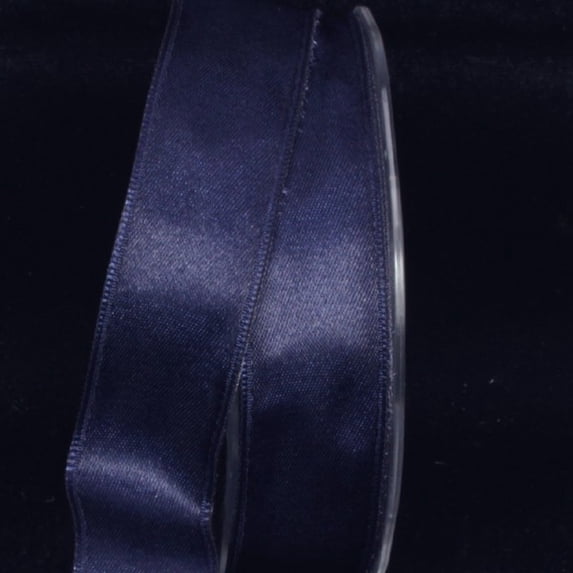 The Ribbon People Navy Blue Double Face Solid Wired Craft Ribbon 1" x 44 Yards