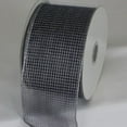 thumbnail image 1 of The Ribbon People Navy Blue Mini Check Sheer Wired Craft Ribbon 3" x 20 Yards, 1 of 2