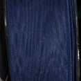 thumbnail image 1 of The Ribbon People Navy Blue Solid Moire Wired Craft Ribbon 1.5" x 80 Yards, 1 of 2