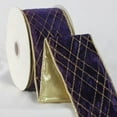 thumbnail image 1 of The Ribbon People Navy Blue and Gold Colored Diamond Patterned Craft Ribbon 3" x 20 Yards, 1 of 2