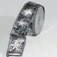 thumbnail image 1 of Navy Blue and Silver Star Wired Craft Ribbon 2" x 40 Yards, 1 of 2