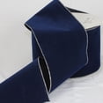 thumbnail image 1 of The Ribbon People Navy Blue and Silver Wired Craft Ribbon 5" x 50 yards, 1 of 3