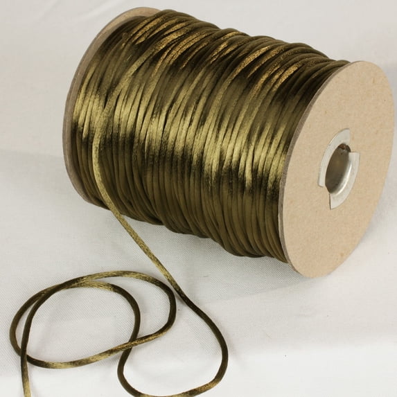 The Ribbon People Olive Green Solid Satin Cording Craft Ribbon 0.25" x 144 Yards