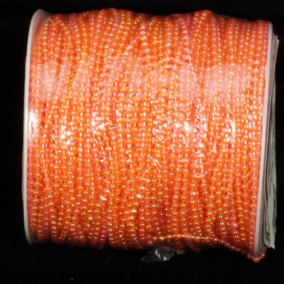 Orange Contemporary Faux Mini Pearls Craft Ribbon 0.25" x 100 Yards