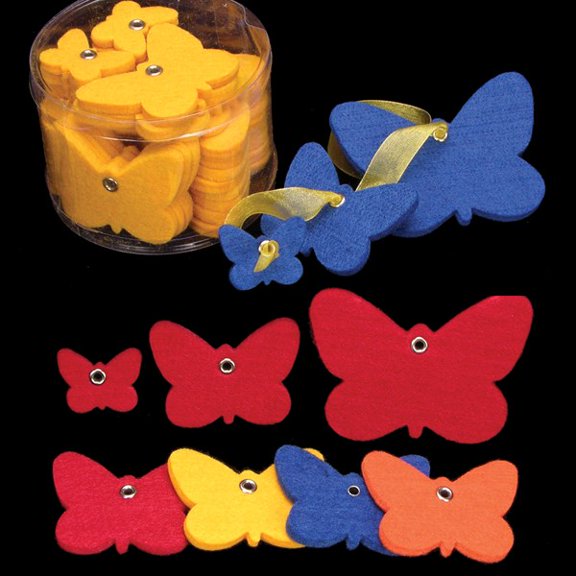 Orange Felt Butterfly Christmas Special Assortment 8"