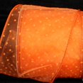 thumbnail image 1 of The Ribbon People Orange Polka Dotted Wired Craft Ribbon 1.5" x 80 Yards, 1 of 2