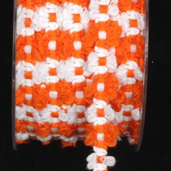 Orange Sky and White Rococo Craft Trim .625" x 88 Yards