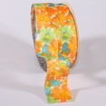 thumbnail image 1 of The Ribbon People Orange Spring Flowers Print Wired Craft Ribbon 1.5" x 40 Yards, 1 of 2