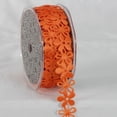 thumbnail image 1 of The Ribbon People Orange Sticky Back Flower Garland Lace Craft Ribbon 0.8" x 22 Yards, 1 of 1