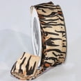 thumbnail image 1 of The Ribbon People Orange and Black Tiger Print Wired Craft Ribbon 2" x 22 Yards, 1 of 2