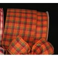 thumbnail image 1 of The Ribbon People Orange and Red Plaid Wired Craft Ribbon 5" x 50 Yards, 1 of 2
