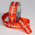 thumbnail image 1 of The Ribbon People Orange and White "Happy Birthday" Craft Ribbon 1" x 132 Yards, 1 of 2
