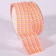 thumbnail image 1 of The Ribbon People Orange and Yellow Checkered Wired Craft Ribbon 2" x 20 Yards, 1 of 3