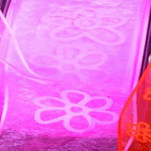 The Ribbon People Pink Floral Wire Edged Craft Ribbon 0.5" x 54 Yards