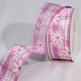 thumbnail image 1 of The Ribbon People Pink Plaid Taffeta with Floral Print Wired Edge Craft Ribbon 1.5" x 22 Yards, 1 of 2
