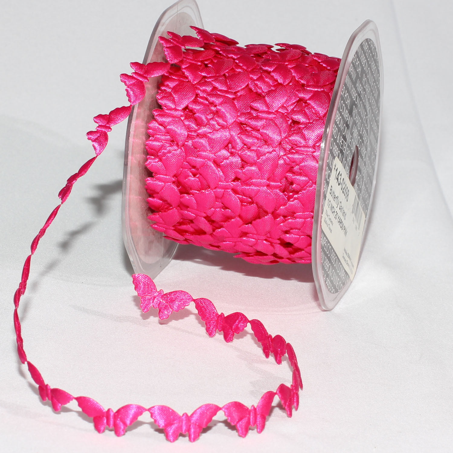 1.5″ Wired Cross Burlap Ribbon: Hot Pink (10 Yards)
