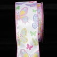 thumbnail image 1 of The Ribbon People Pink and Green Butterfly with Pearled Edge Wired Craft Ribbon 2.5" x 40 Yards, 1 of 2