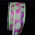 thumbnail image 1 of The Ribbon People Pink and Lime Green Sheer Wire Edged Craft Ribbon 1.5" x 80 Yards, 1 of 2
