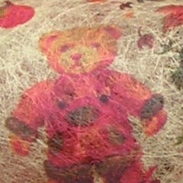 The Ribbon People Pink and White Antique Teddy Semi Sheer Wired Craft Ribbon 2.5" x 20 Yards