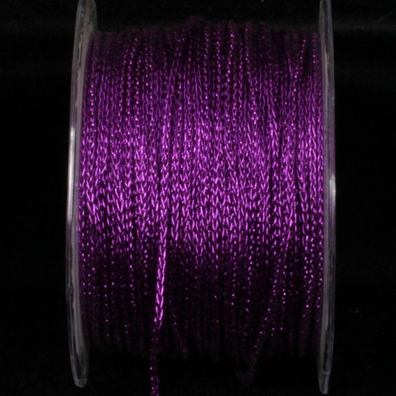 The Ribbon People Purple Glitter Chain Craft Ribbon 0.25" x 110 Yards