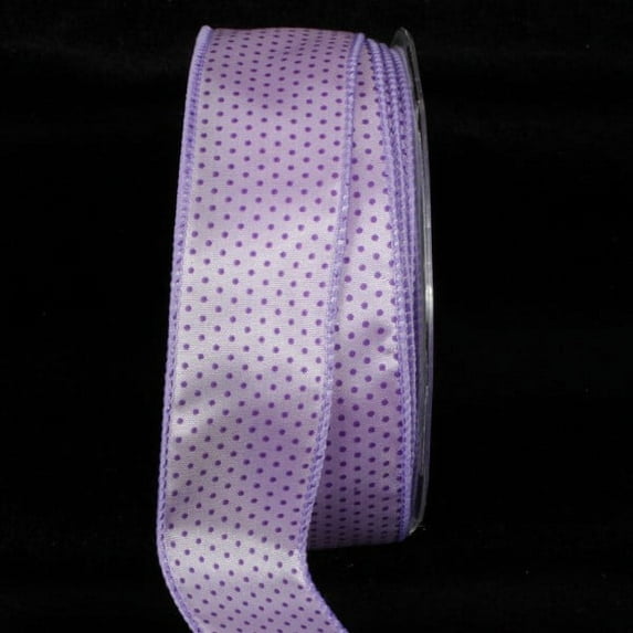 The Ribbon People Purple Polka Dots Wire Edged Craft Ribbon 1.5" x 54 Yards