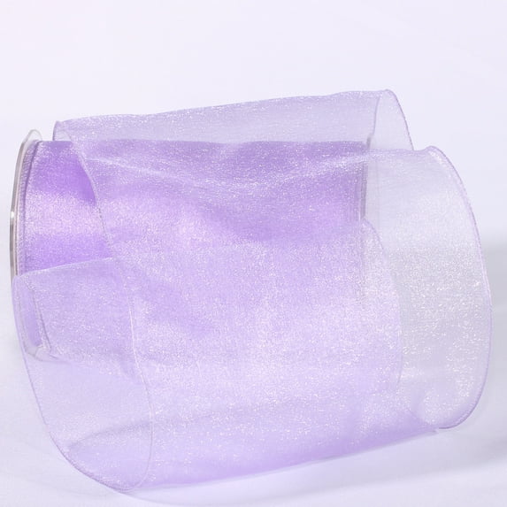 The Ribbon People Purple Sheer Solid Wired Craft Ribbon 6" x 27 Yards